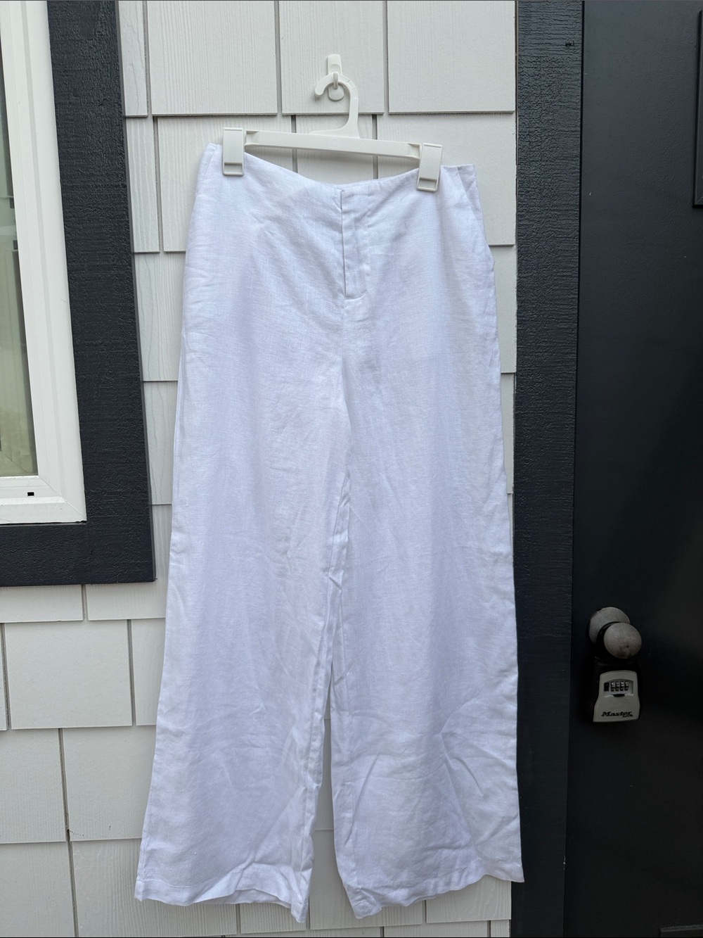 Cotton On White Wide-Leg 100% Linen Trousers
